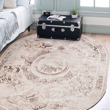 Ковер турецкий овальный 03701A BROWN - коллекция ARMINA