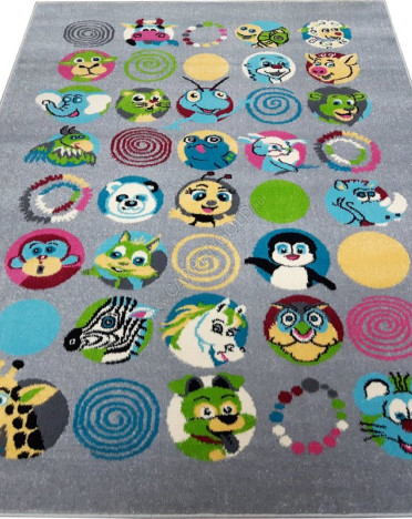 Ковер польский Agnella Funky Top Sus graphite (фризе)