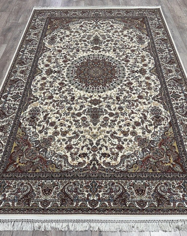 Ковер турецкий 3818 Абришим (Акрил - Хлопок, кремовый)