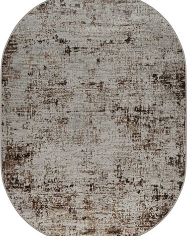 Ковер турецкий овальный 38554A Eliza (полиэстер хит сет, бежевый, коричневый)