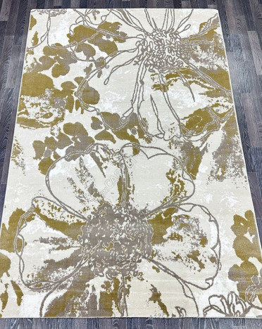 Ковер турецкий D094A Madison (PP Heatset Высокоплотный, бежевый, желтый)