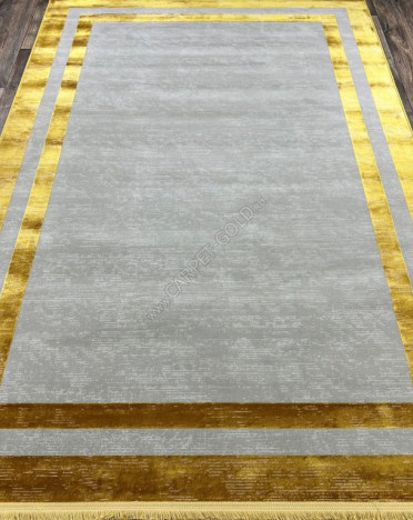 Иранский ковер Iran Paris 1995 (Бамбуковый шелк, Желтый, серый)