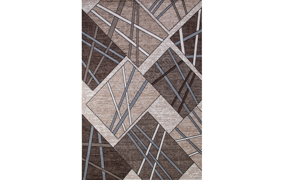 Ковер D487 - BEIGE-BROWN 2 - Прямоугольник - коллекция SIERRA