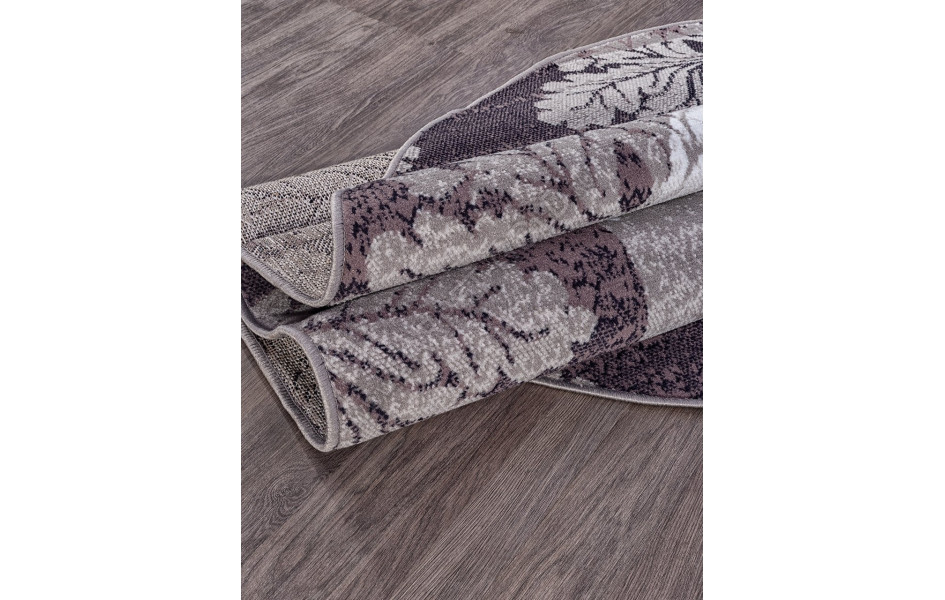 Ковер D213 - GRAY-PURPLE - Овал - коллекция SILVER