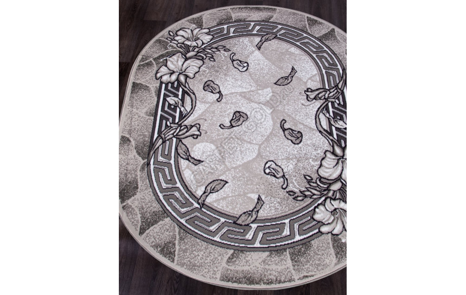 Ковер D201 - GRAY - Овал - коллекция SILVER