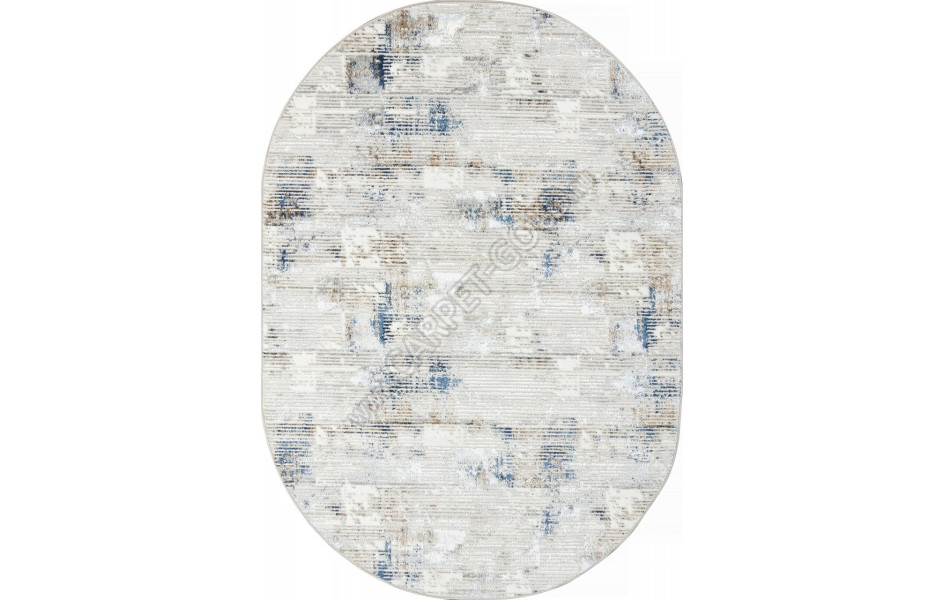 Ковер DA492 - 635 CREAM / NAVY - Овал - коллекция ANTEP